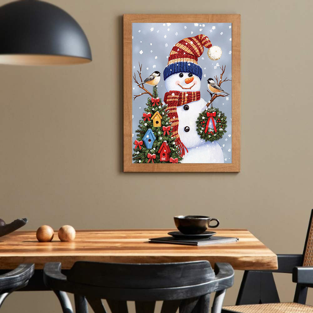 Snowman - Full Round Drill Diamond Painting 50*60CM