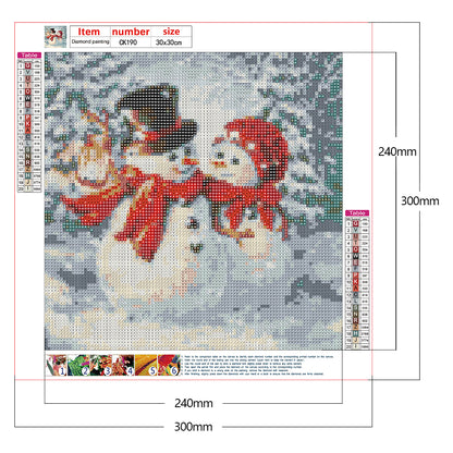 Winter Snowman - Full Square Drill Diamond Painting 30*30CM