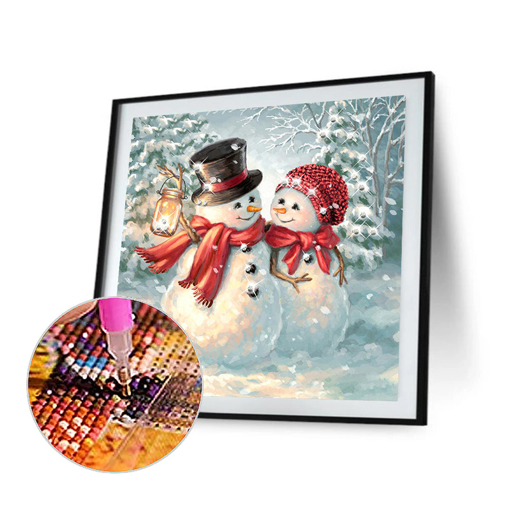 Winter Snowman - Full Square Drill Diamond Painting 30*30CM