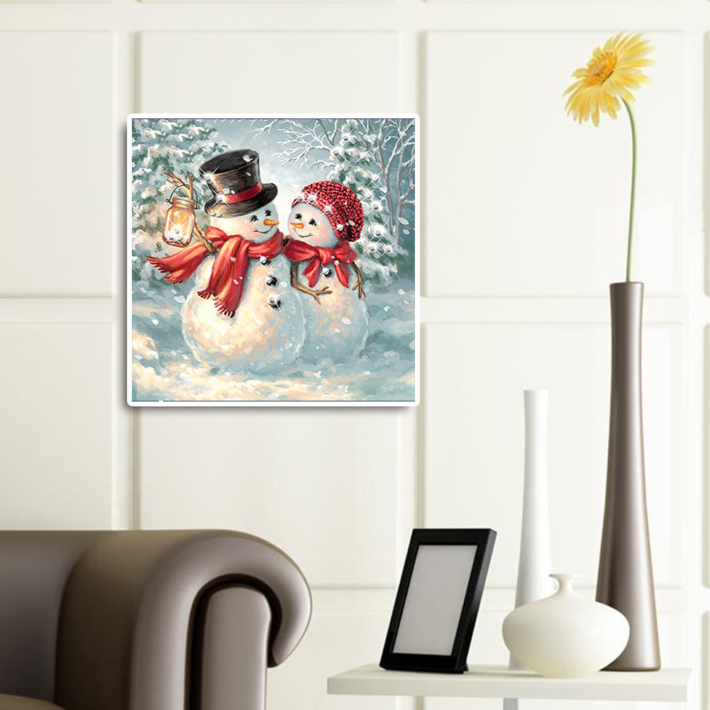 Winter Snowman - Full Square Drill Diamond Painting 30*30CM