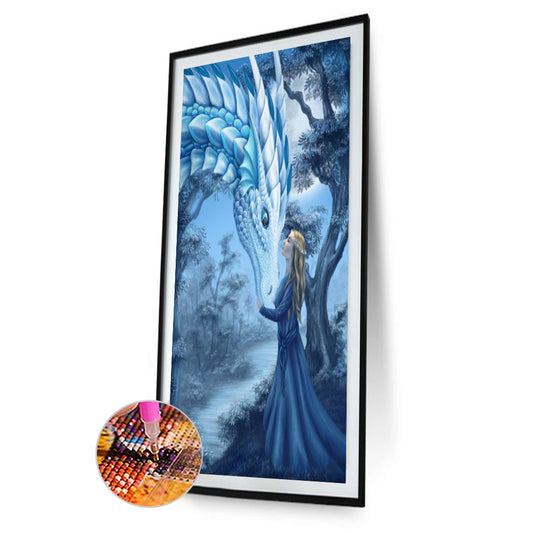 Beauty And Dragon - Full Round Drill Diamond Painting 40*60CM