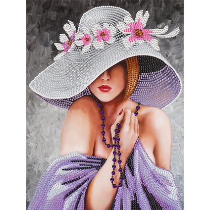 Elegant Woman - Special Shaped Drill Diamond Painting 30*40cm