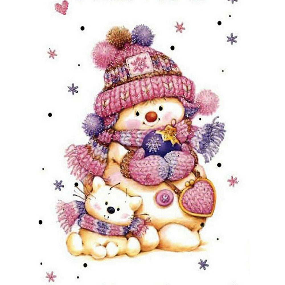 Little Snowman - Full Round Drill Diamond Painting 40*50CM