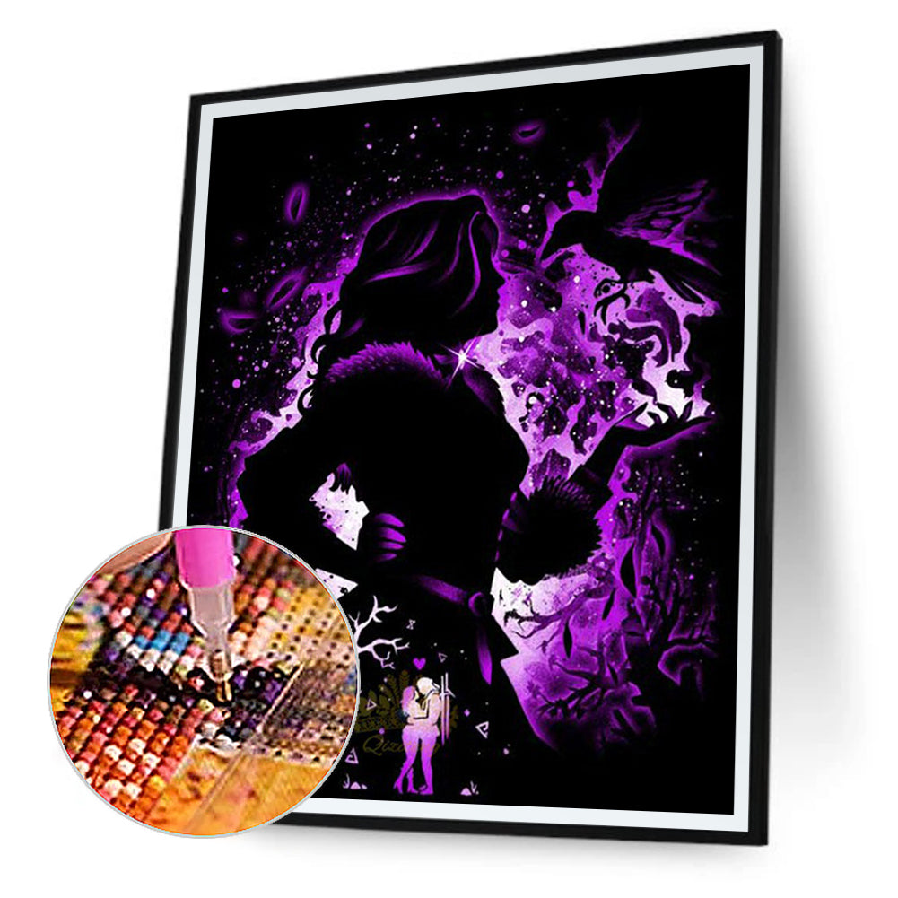 Witch Princess Silhouette - Full Round Drill Diamond Painting 40*50CM