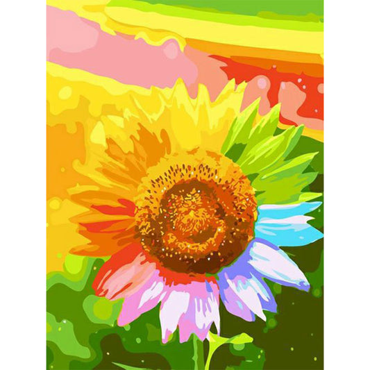 Colorful Sunflower - Full Round Drill Diamond Painting 30*40CM