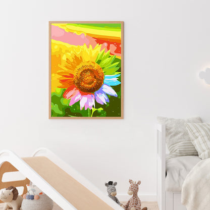 Colorful Sunflower - Full Round Drill Diamond Painting 30*40CM