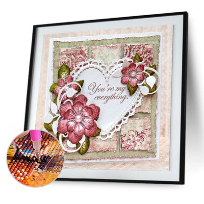 Flowers And Love - Full Square Drill Diamond Painting 40*40CM