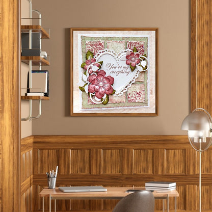 Flowers And Love - Full Square Drill Diamond Painting 40*40CM