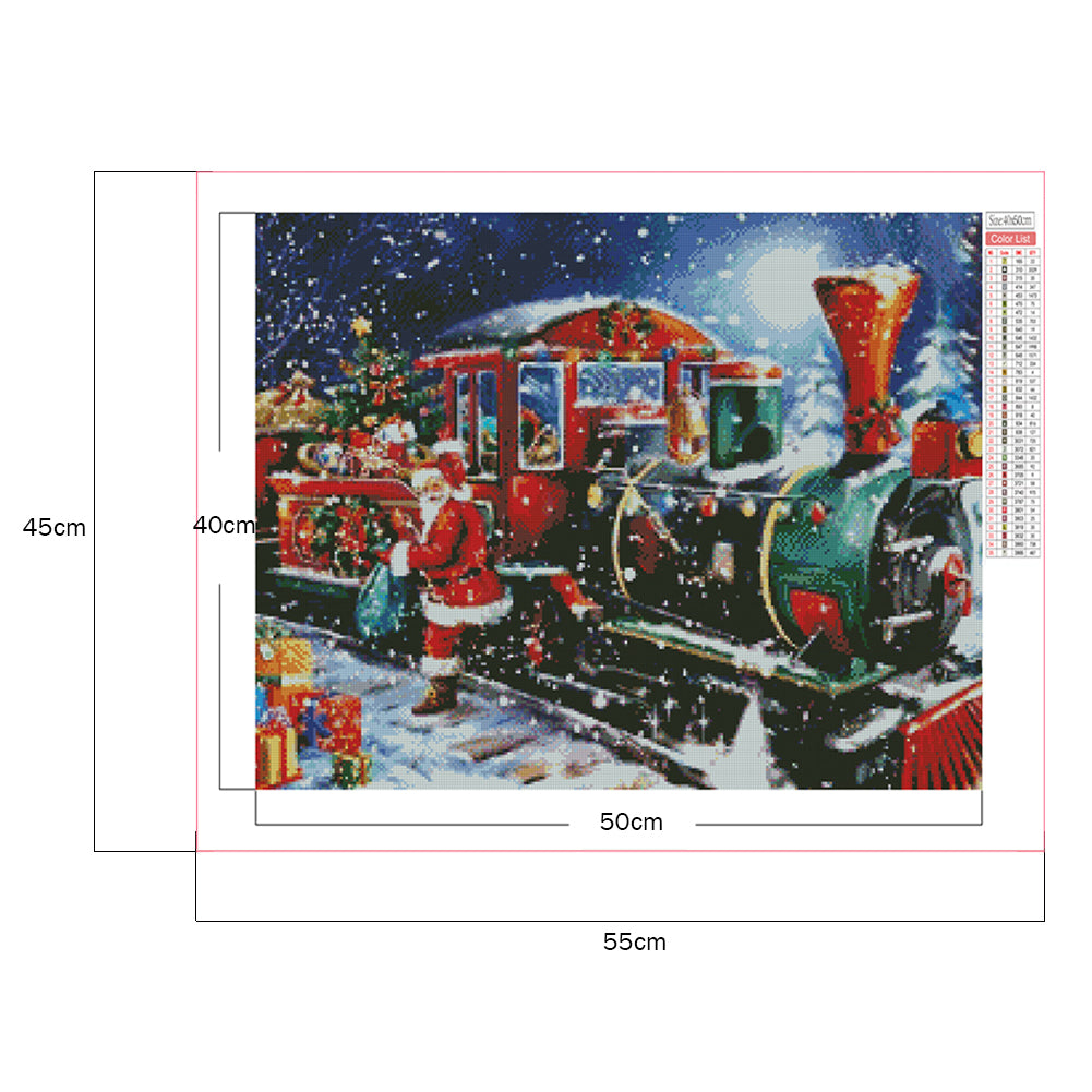 Christmas Gift Train - Full Square Drill Diamond Painting 50*40CM