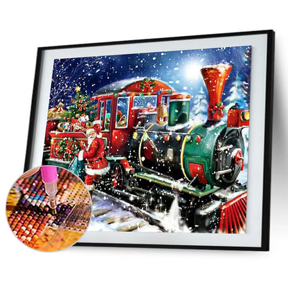 Christmas Gift Train - Full Square Drill Diamond Painting 50*40CM