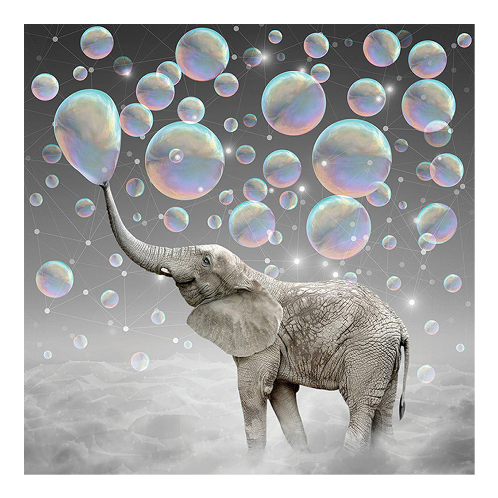 Elephant Blowing Bubbles - Full Square Drill Diamond Painting 50*50CM