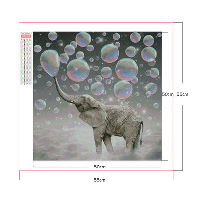 Elephant Blowing Bubbles - Full Square Drill Diamond Painting 50*50CM