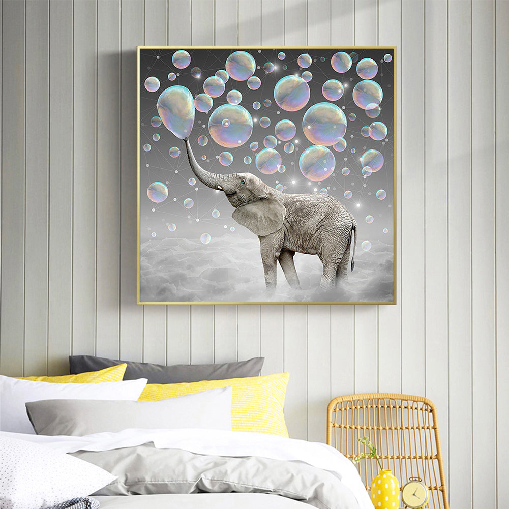 Elephant Blowing Bubbles - Full Square Drill Diamond Painting 50*50CM