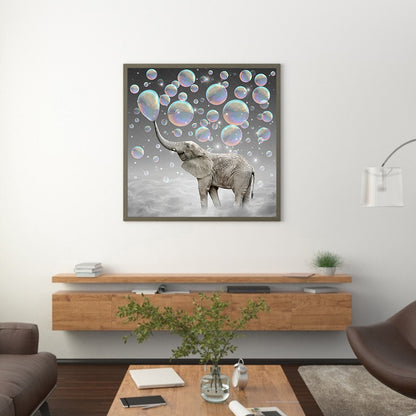 Elephant Blowing Bubbles - Full Square Drill Diamond Painting 50*50CM