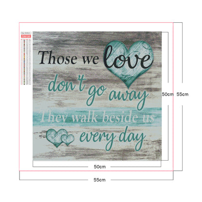 Love Text - Full Square Drill Diamond Painting 50*50CM