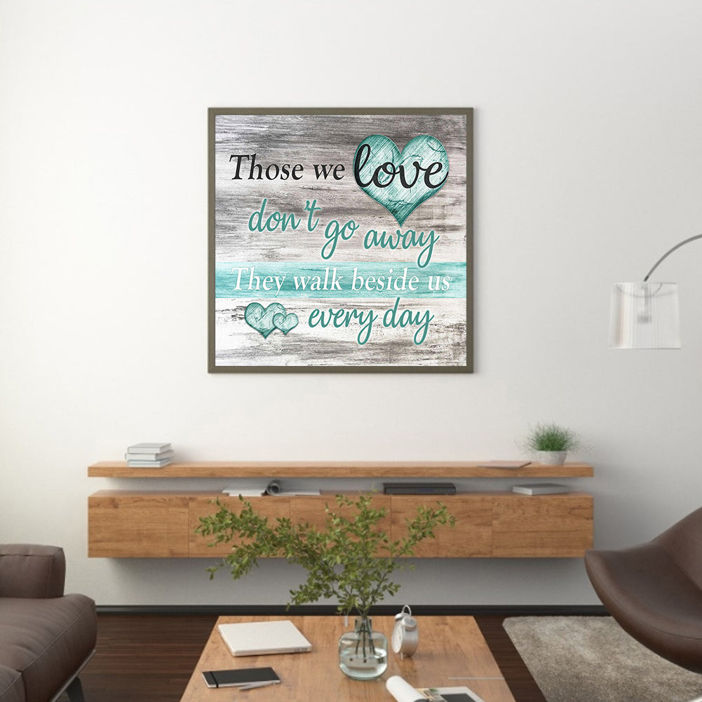 Love Text - Full Square Drill Diamond Painting 50*50CM
