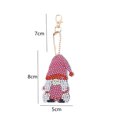 Christmas Diamond Keychains Art Craft DIY Handmade Double Sided Kid Adult Gifts