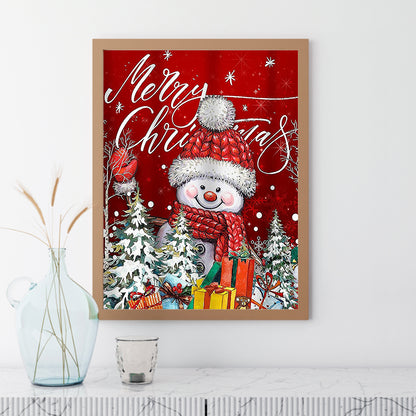 Christmas Snowman - Full Round Drill Diamond Painting 30*40CM