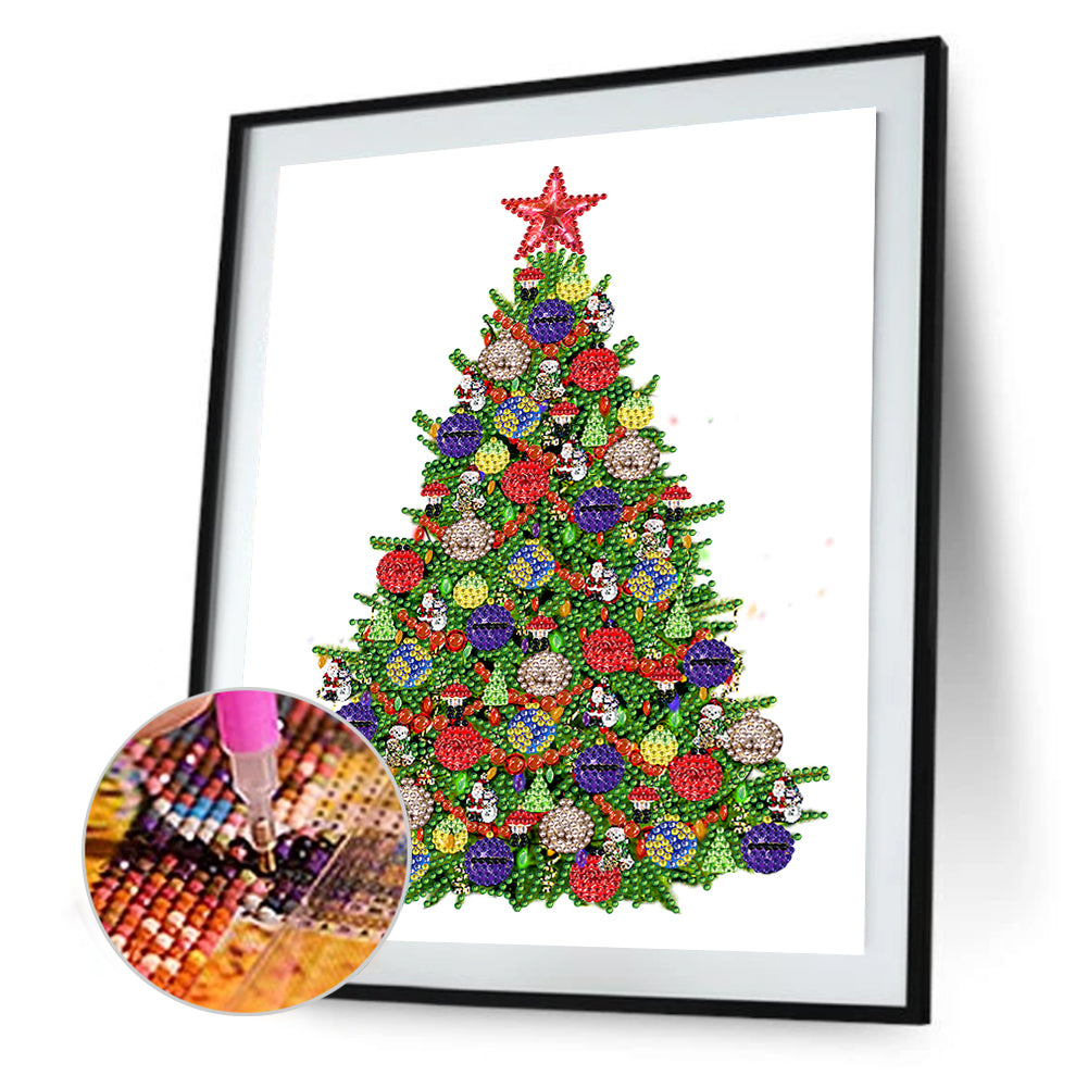 Christmas Tree - Special Shaped Drill Diamond Painting 30*40CM