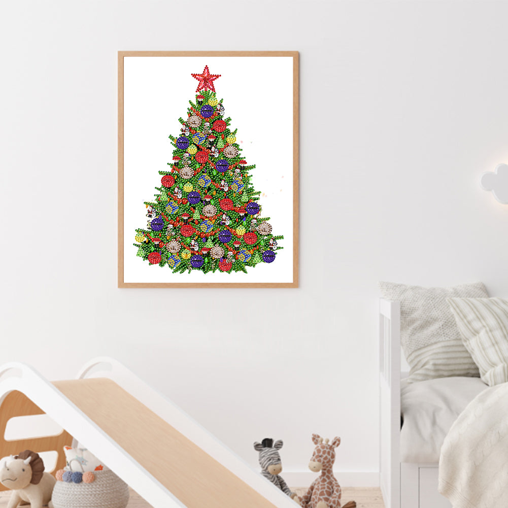 Christmas Tree - Special Shaped Drill Diamond Painting 30*40CM