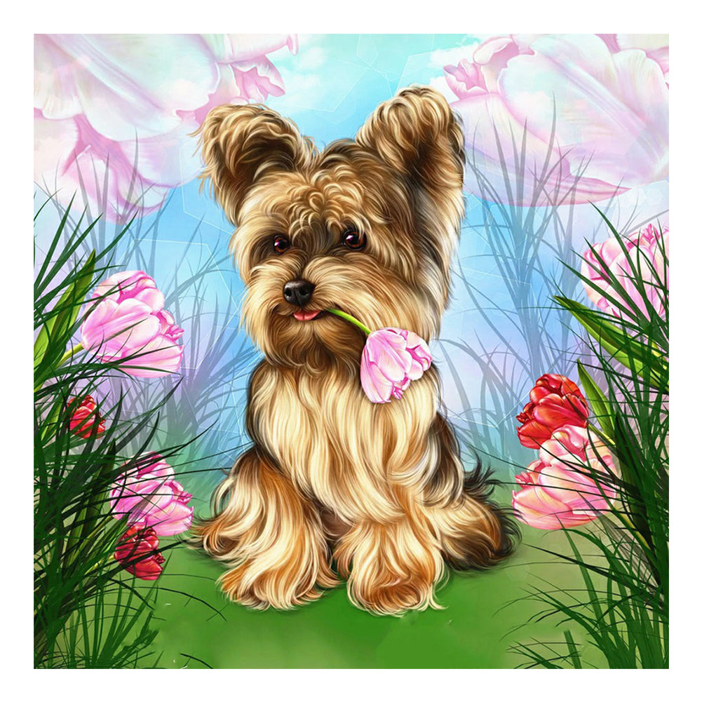 Yorkshire Terrier - Full Round Drill Diamond Painting 50*50CM