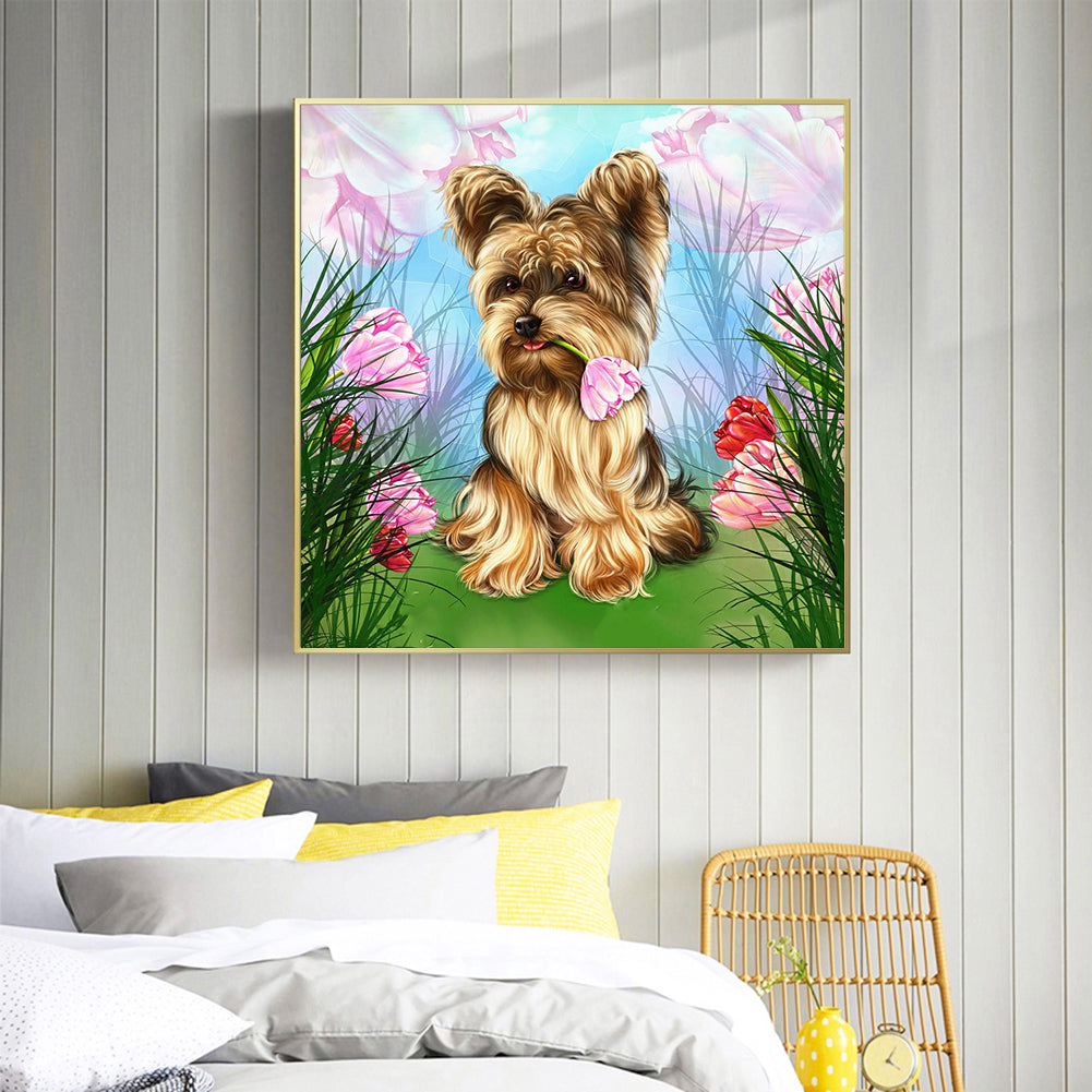 Yorkshire Terrier - Full Round Drill Diamond Painting 50*50CM