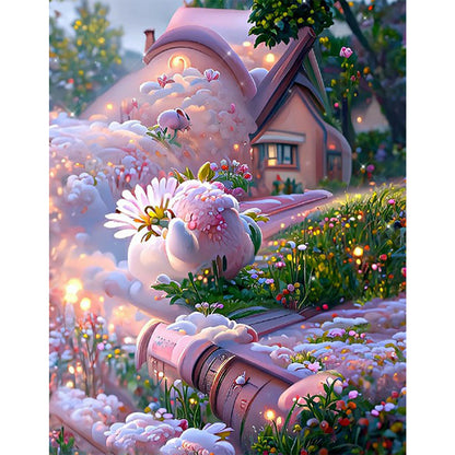 Daisy -  Full Round Drill Diamond Painting 30*40CM