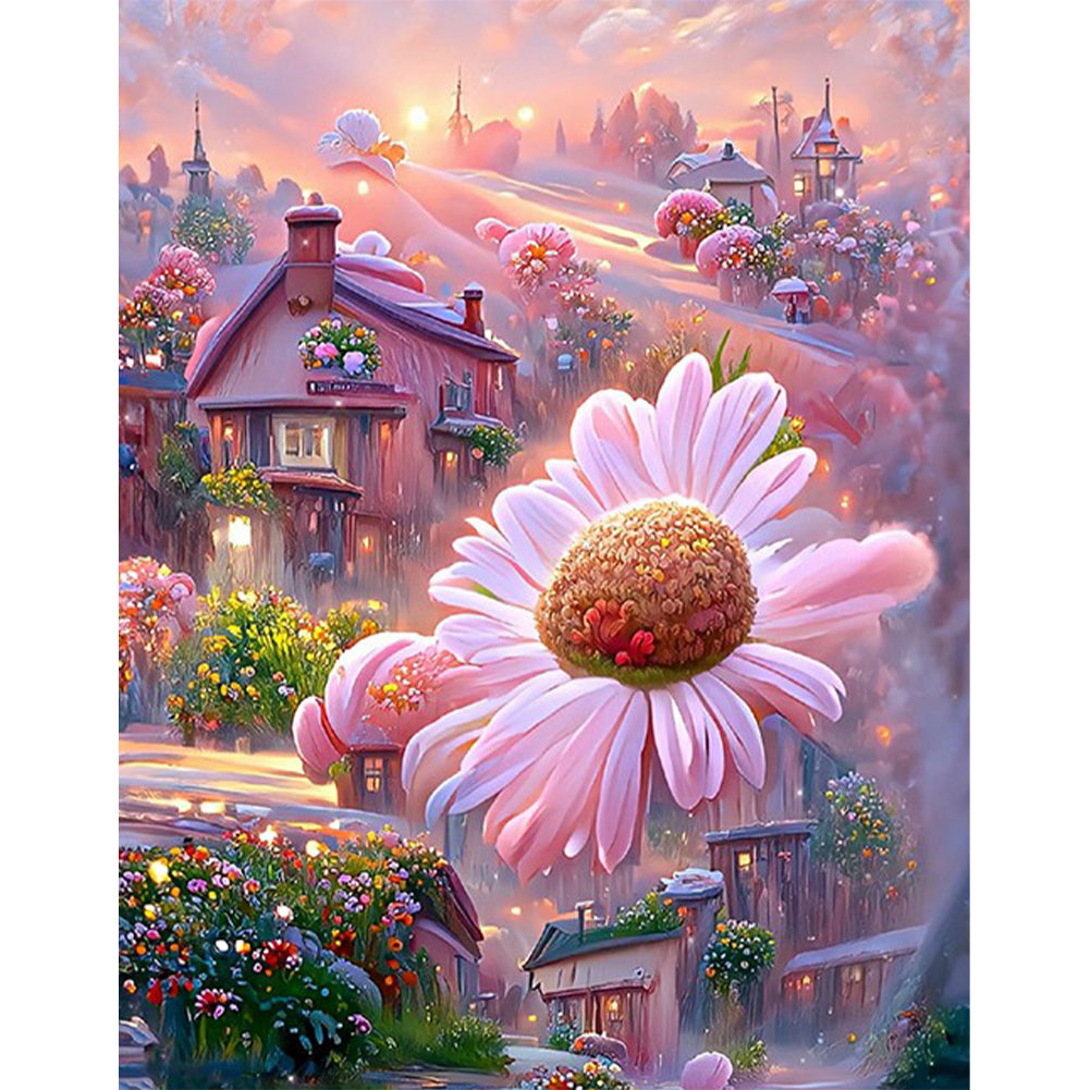 Daisy -  Full Round Drill Diamond Painting 30*40CM