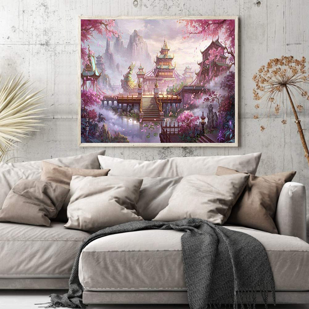 Ancient Palace - Full Round Drill Diamond Painting 50*40CM