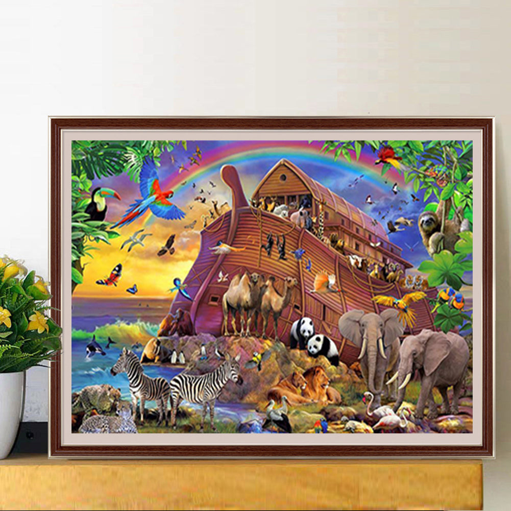 Animals On Small Island - Full Square Drill Diamond Painting 60*50CM