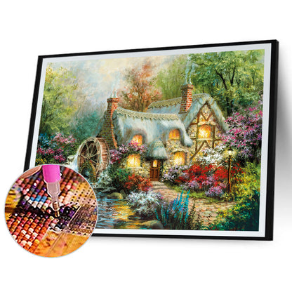 Fairy Tale River House - Full Round Drill Diamond Painting 70*50CM