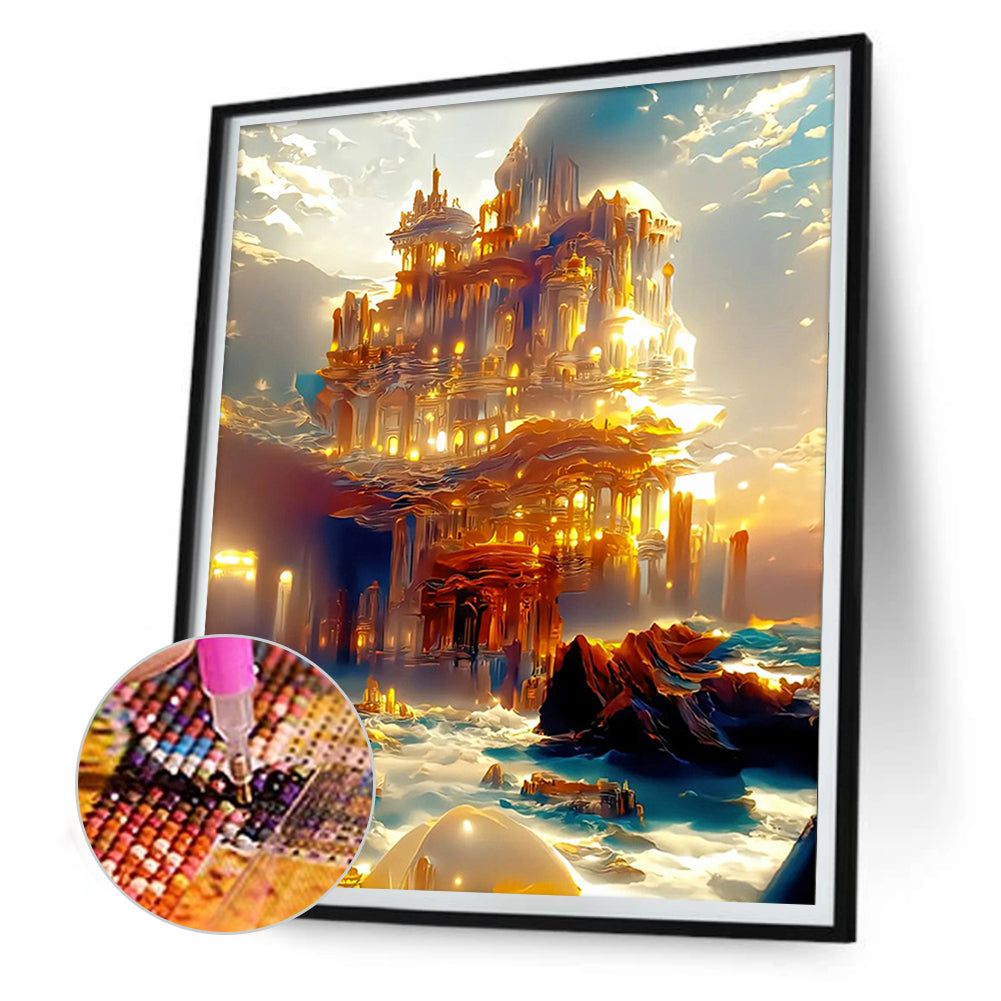 Dream Flower Manor - Full Round Drill Diamond Painting 30*40CM