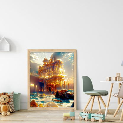 Dream Flower Manor - Full Round Drill Diamond Painting 30*40CM