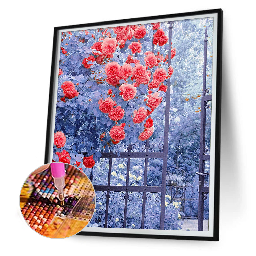 Dream Flower Manor - Full Round Drill Diamond Painting 30*40CM