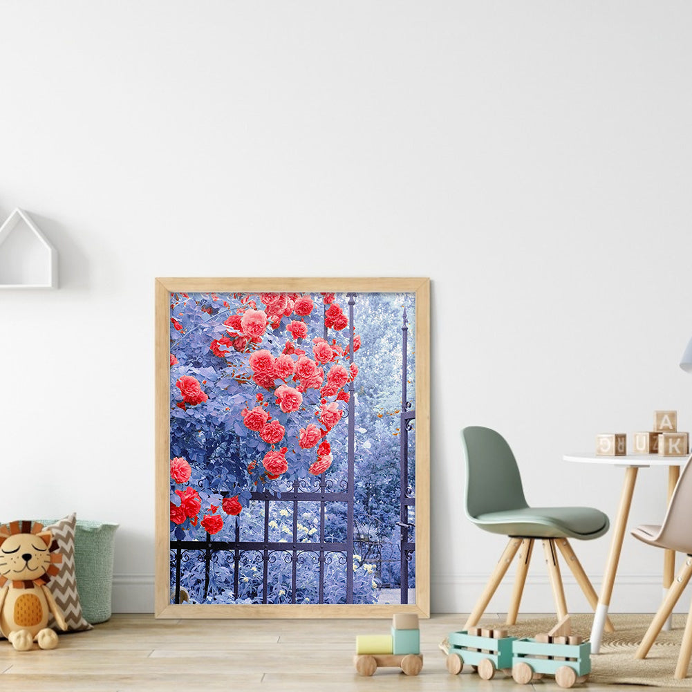 Dream Flower Manor - Full Round Drill Diamond Painting 30*40CM