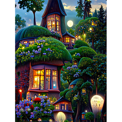 Dream Flower Manor - Full Round Drill Diamond Painting 30*40CM