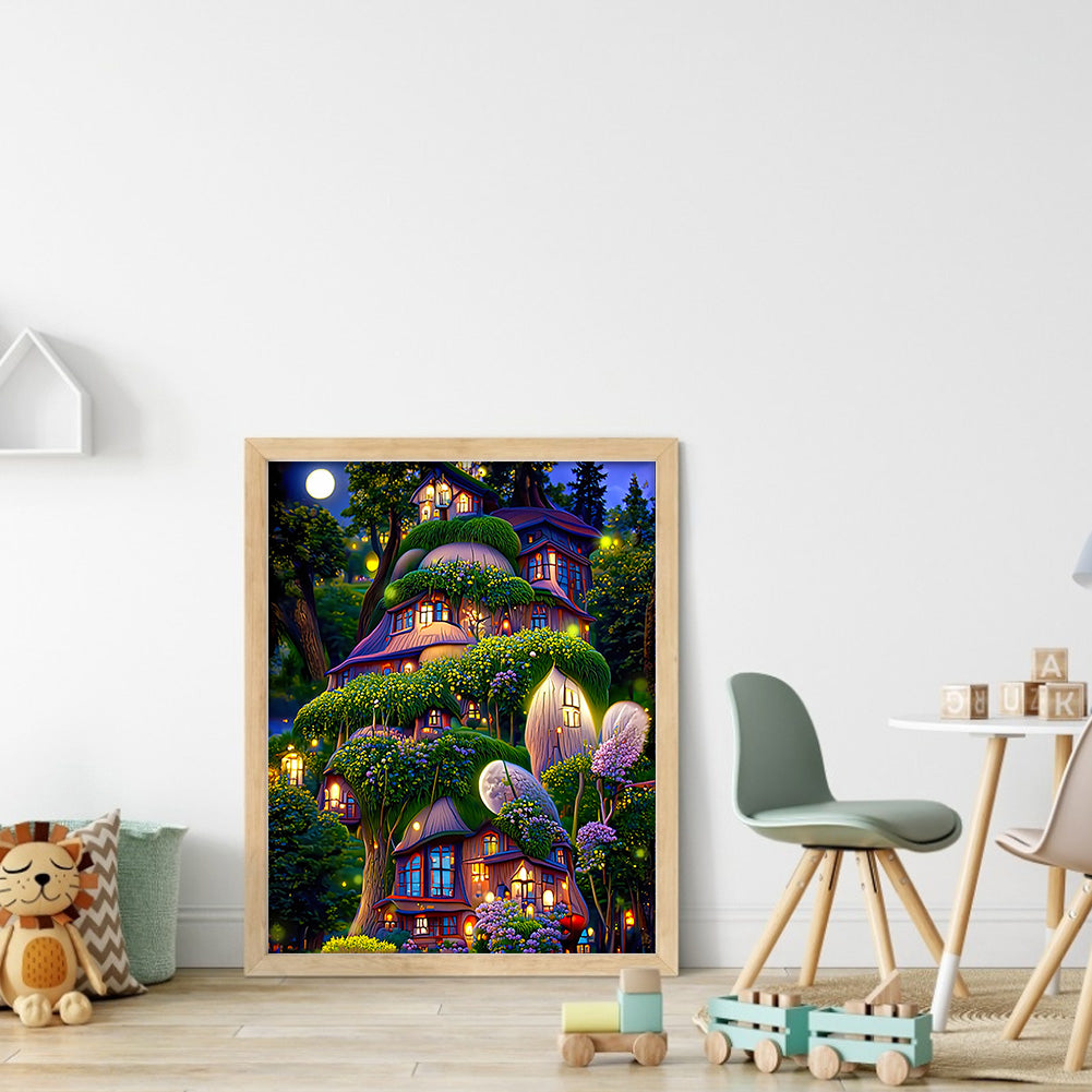 Dream Flower Manor - Full Round Drill Diamond Painting 30*40CM