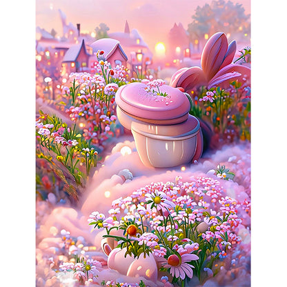 Dream Flower Manor - Full Round Drill Diamond Painting 30*40CM