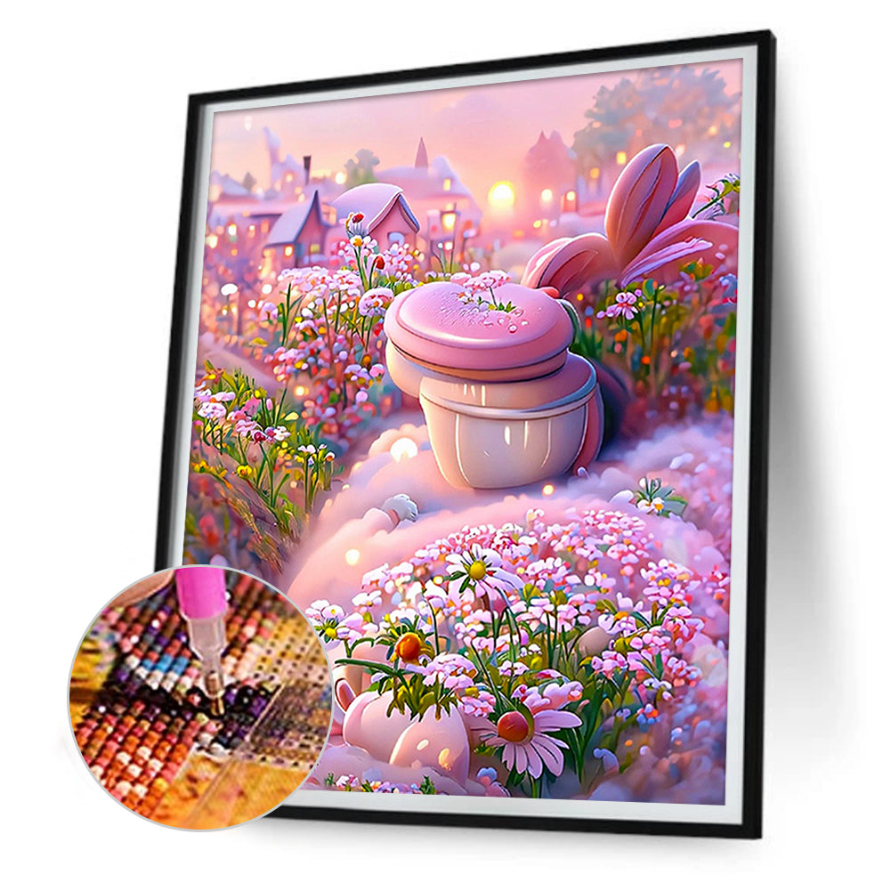 Dream Flower Manor - Full Round Drill Diamond Painting 30*40CM