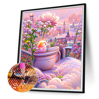 Dream Flower Manor - Full Round Drill Diamond Painting 30*40CM