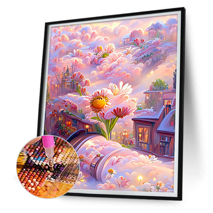 Dream Flower Manor - Full Round Drill Diamond Painting 30*40CM
