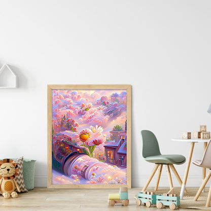 Dream Flower Manor - Full Round Drill Diamond Painting 30*40CM