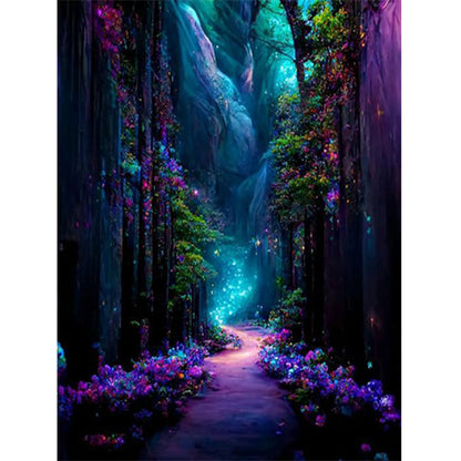 Mountain Path - Full Round Drill Diamond Painting 40*50CM