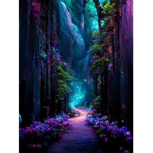 Mountain Path - Full Round Drill Diamond Painting 40*50CM