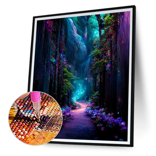 Mountain Path - Full Round Drill Diamond Painting 40*50CM