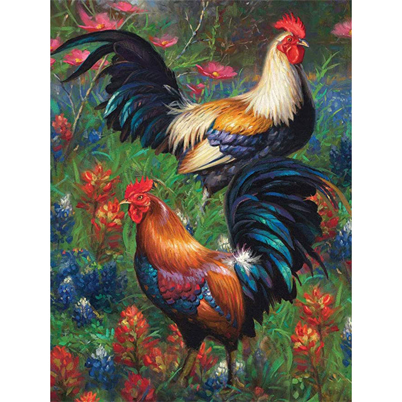 Rooster - Full Square Drill Diamond Painting 30*40CM