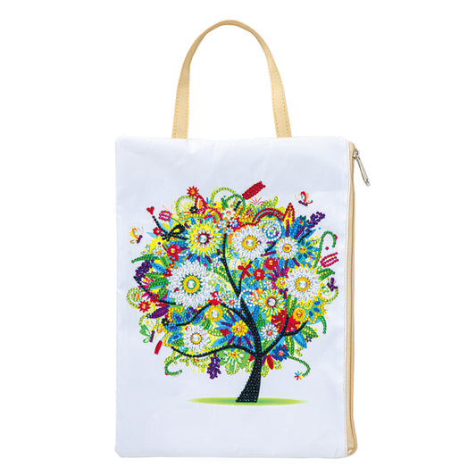 DIY Flax Diamond Painting Storage Bag Fashion Tote Christmas Gift for Kids Adult