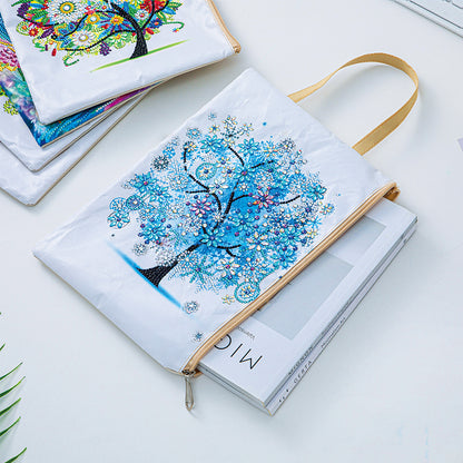 DIY Flax Diamond Painting Storage Bag Fashion Tote Christmas Gift for Kids Adult