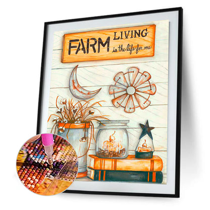 House Book Potted Ornament - Full Round Drill Diamond Painting 40*50CM
