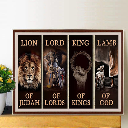 Lion Woodcut - Full Square Drill Diamond Painting 60*40CM